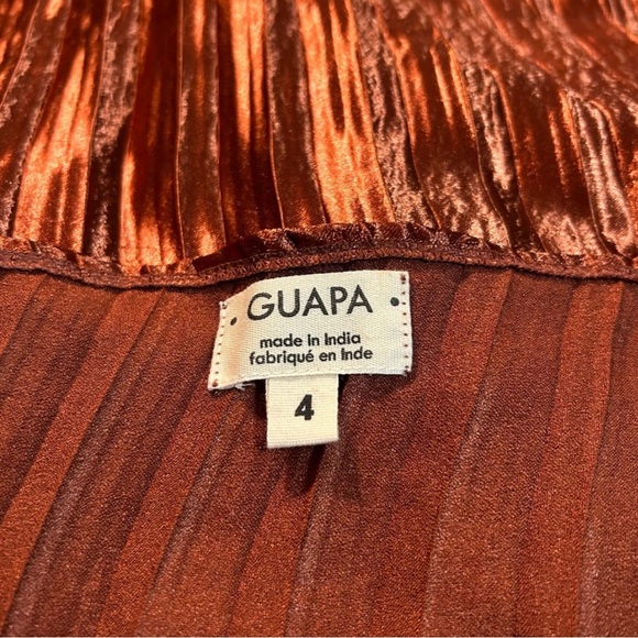 ANTHROPOLOGIE X Guapa Bronze One Shoulder Mini Dress - Picture 8 of 8